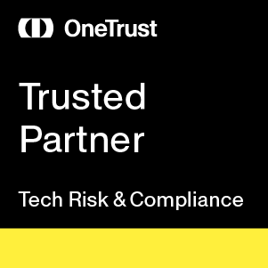 Badge reading OneTrust Trusted Partner Tech Risk & Compliance